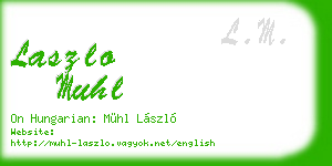 laszlo muhl business card
