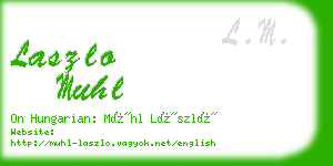 laszlo muhl business card